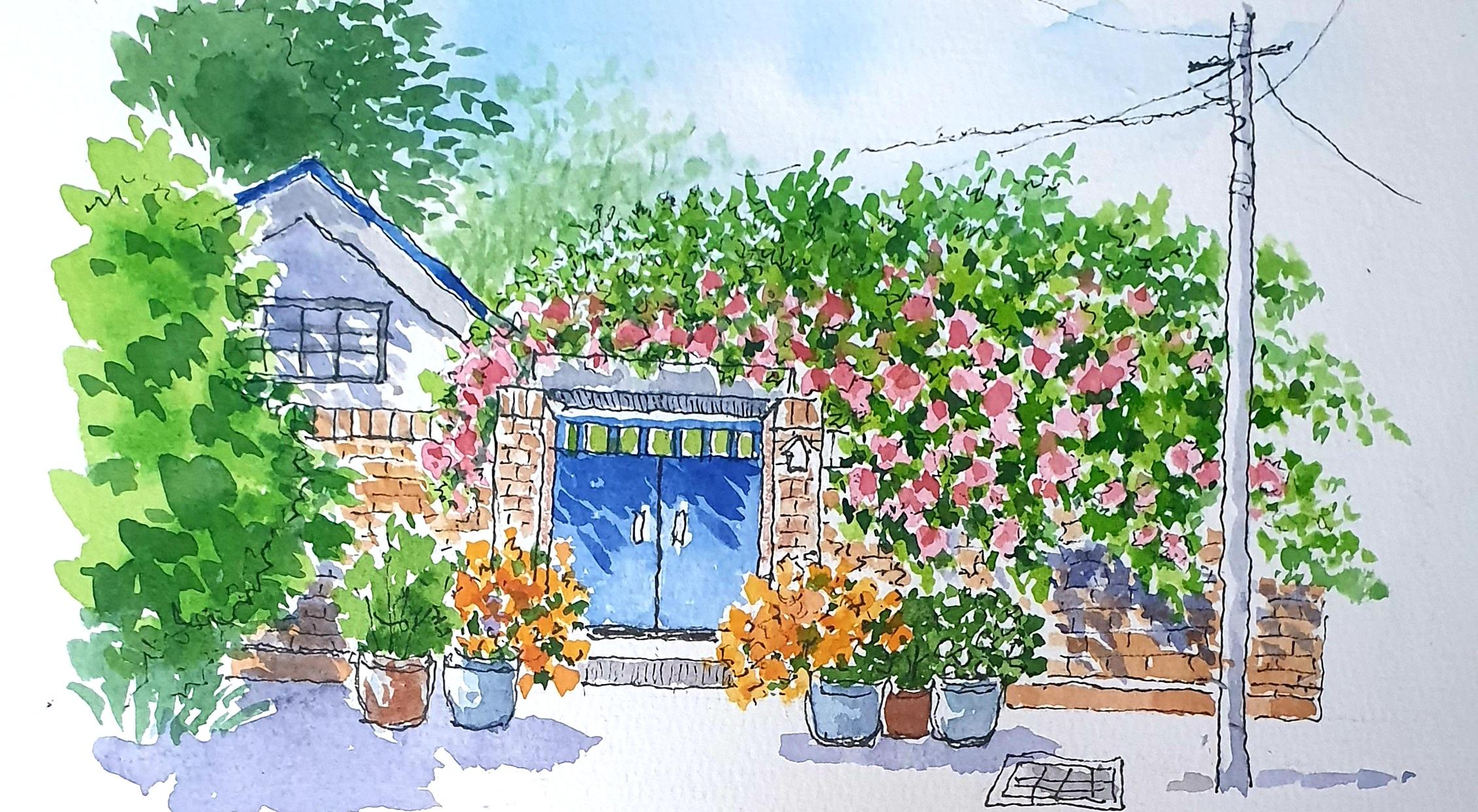 어반스케치, 꽃그림, 오일파스텔(11회) 이미지
