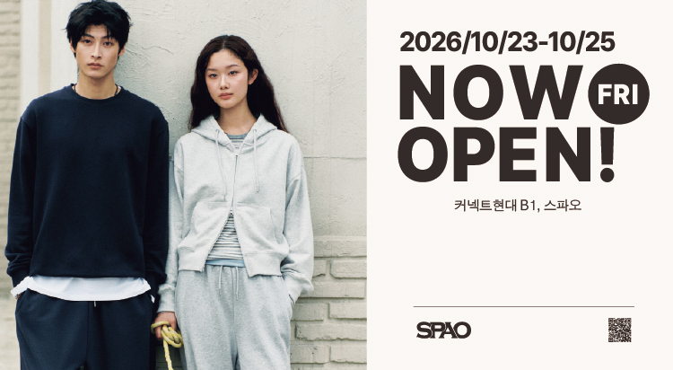 [NOW OPEN]
스파오(SPAO) 이미지