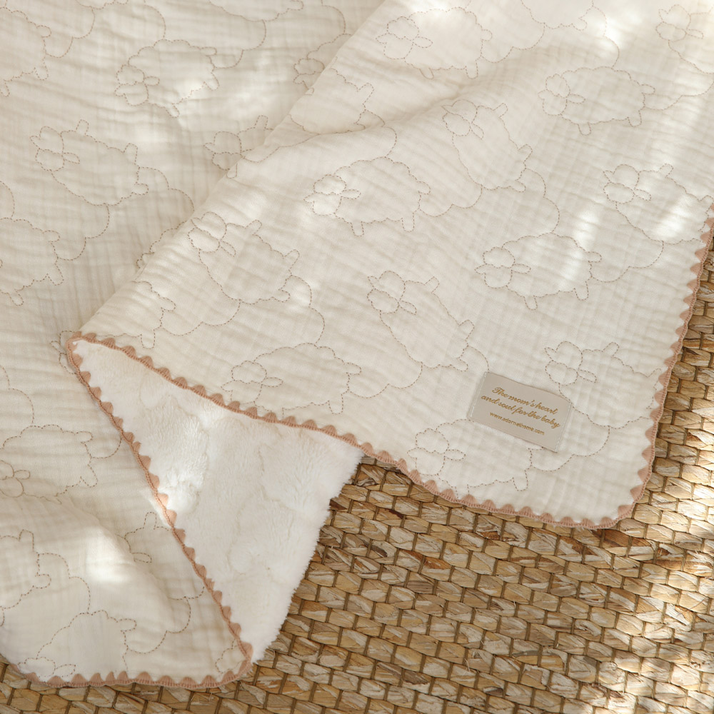 양 거즈 극세사 블랭킷 이미지