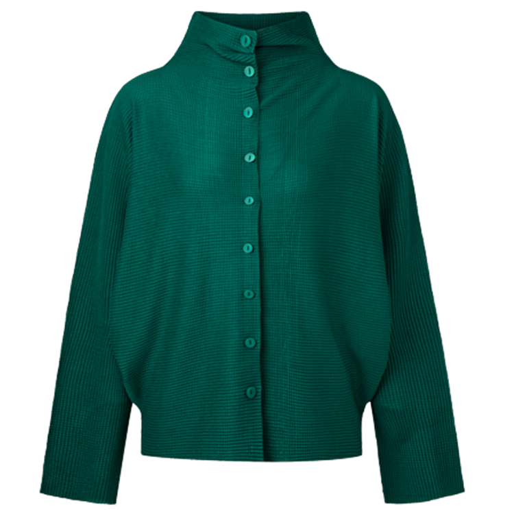 주름하이넥 자켓