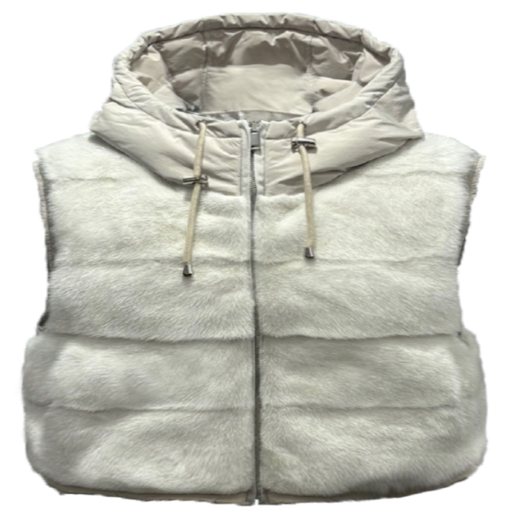 밍크 패딩 베스트