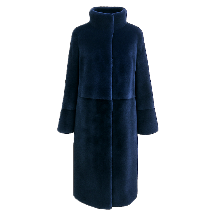 차이나 플럭 밍크 코트