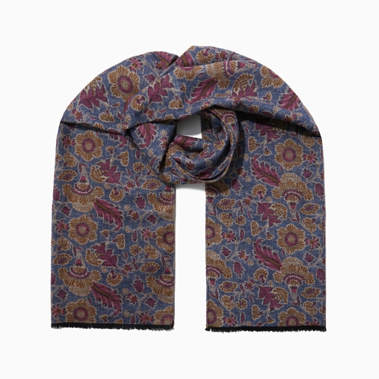실크 프린트 스카프