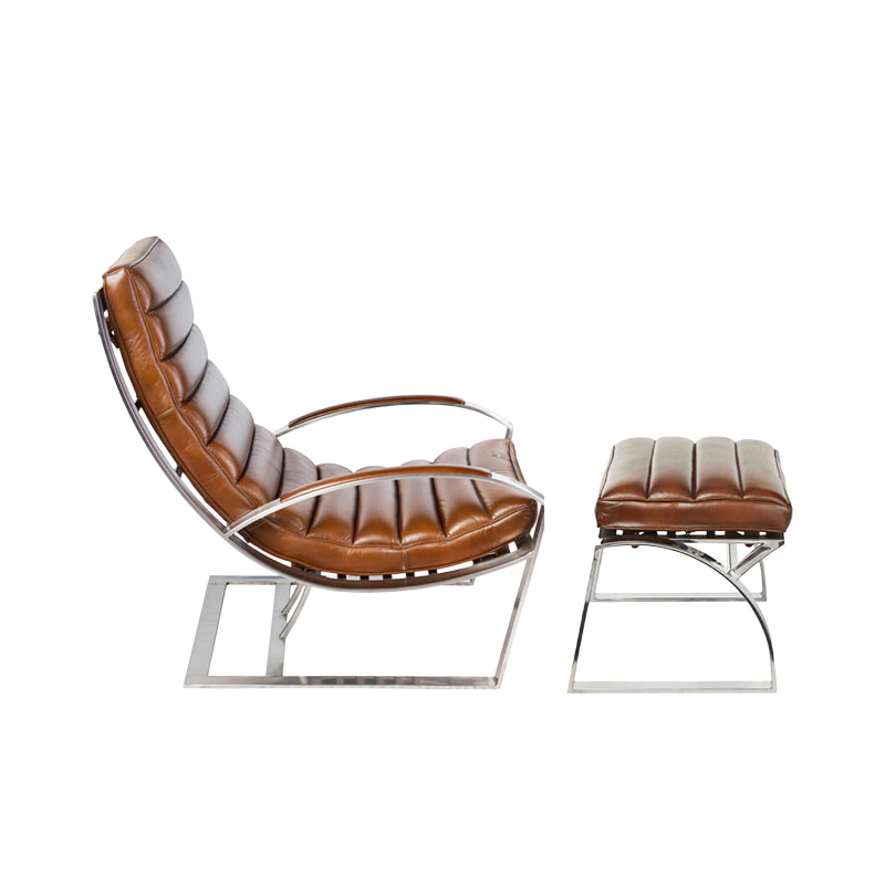 마드리드 라운지 체어 오토만 세트