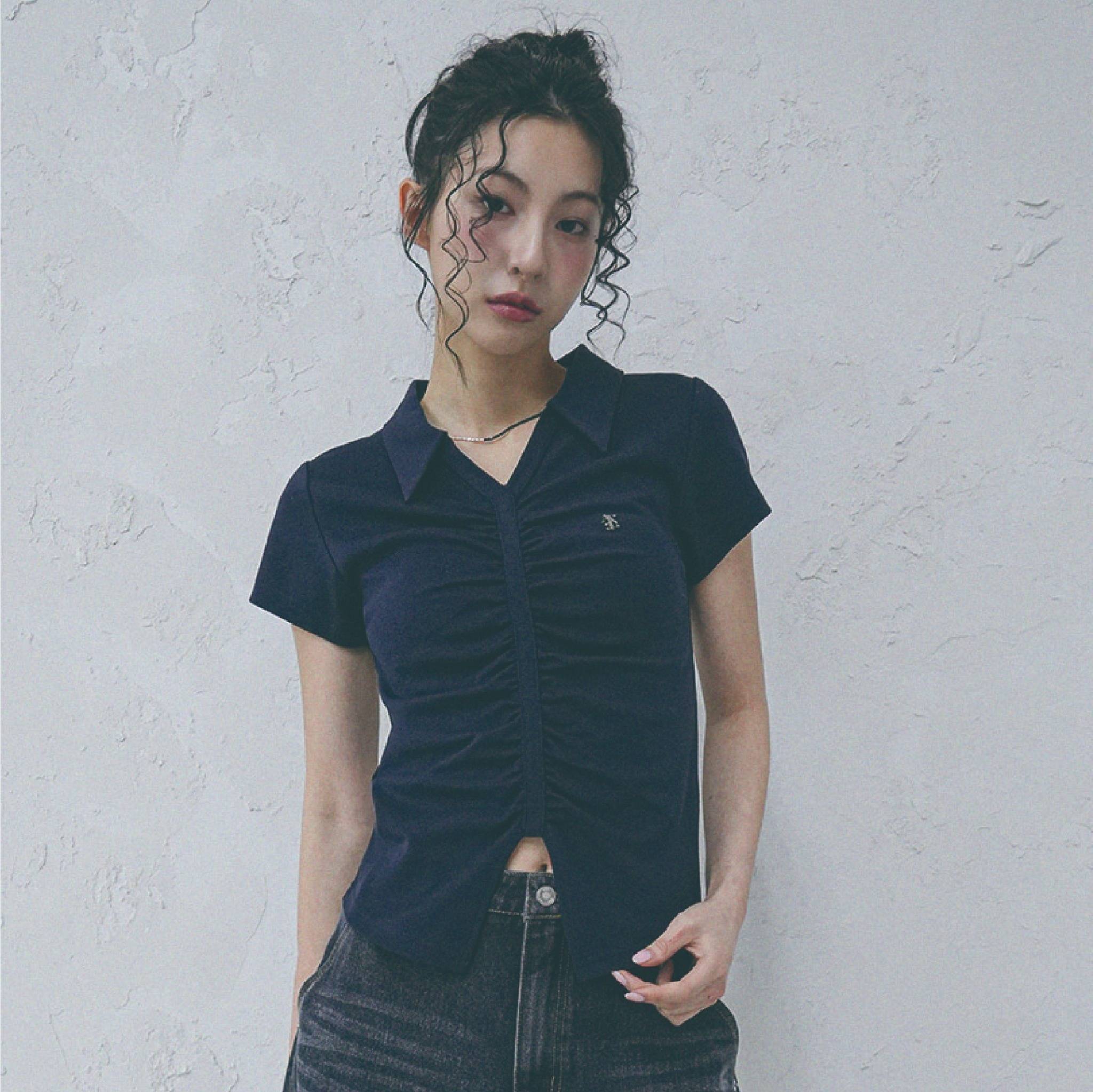 V 셔링 칼라 티 