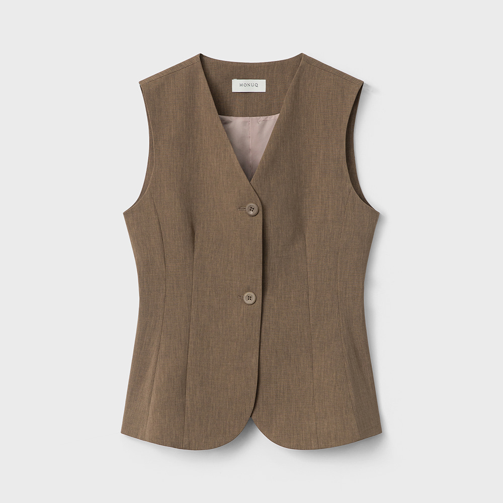 Salora Button Vest
- Brown