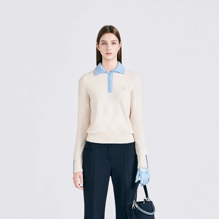 CASHMERE POLO SWEATER