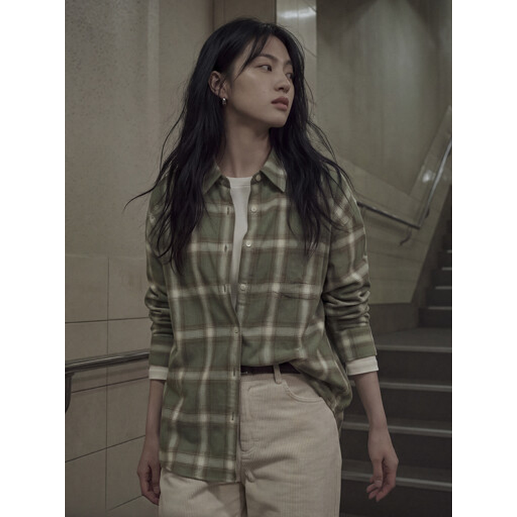 여성 플란넬 셔츠 
