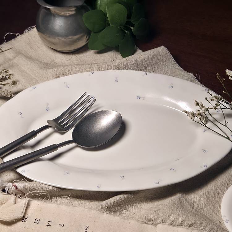 물망 오발 플레이트 L