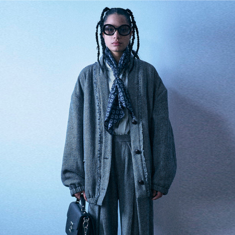 PADDED
WOVEN
CARDIGAN