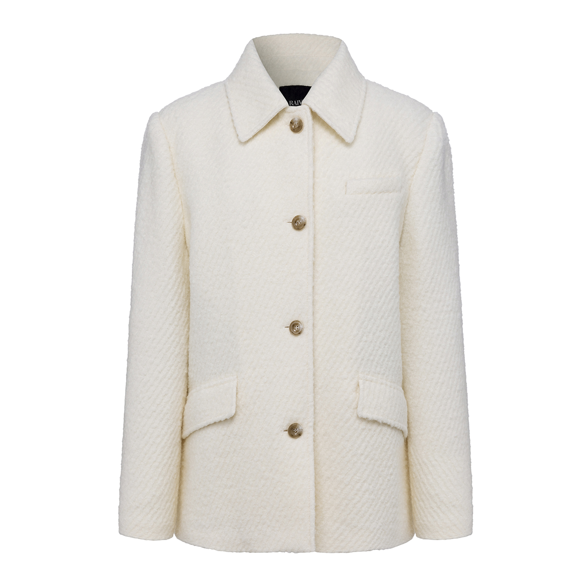 Hairy Wool Blended Half Coat
