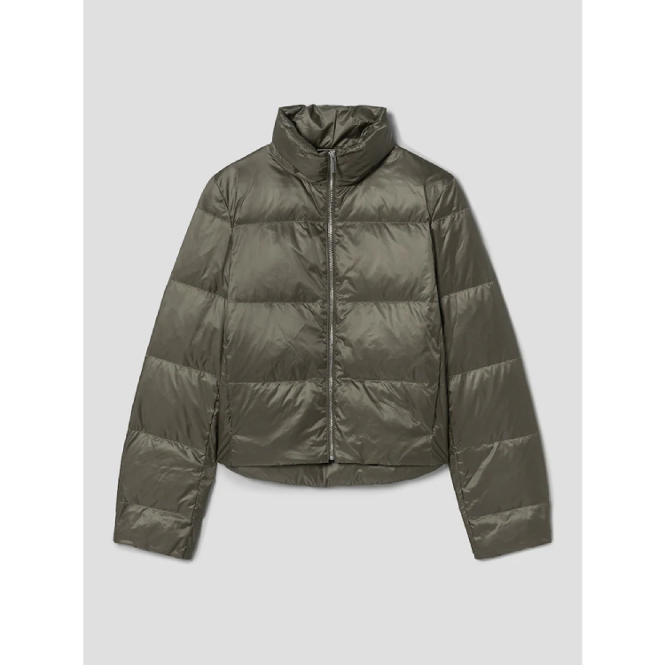 Polished Nylon Aline Cropped Jacket

