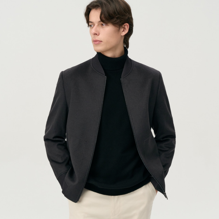 Cashmere Silk
Blouson Charcoal