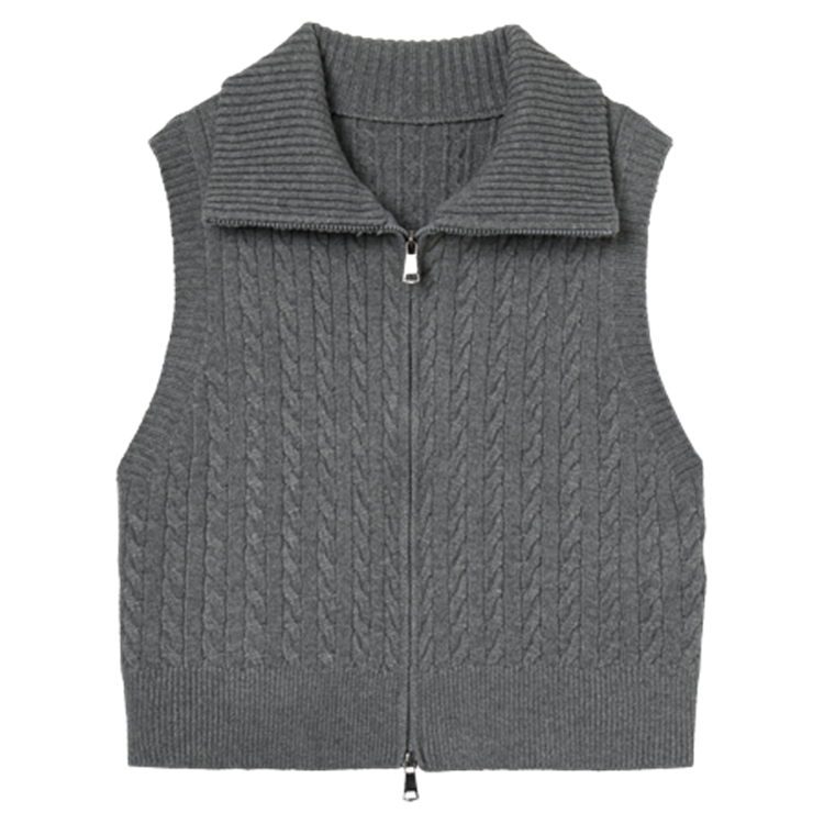 하이넥꽈배기니트