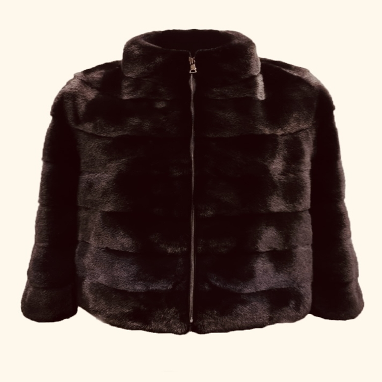 마호가니 밍크 재킷