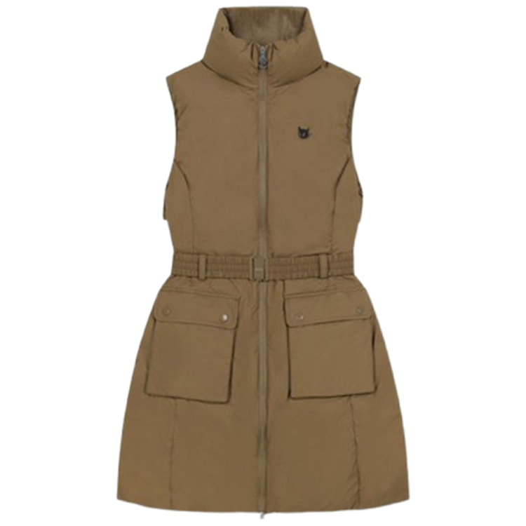 롱 슬림 다운 원피스