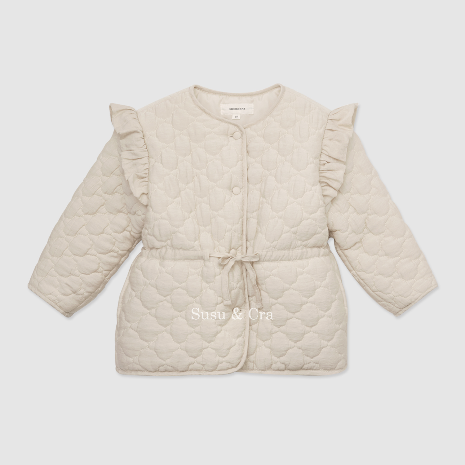 프릴 퀼팅 점퍼
(핑크베이지)