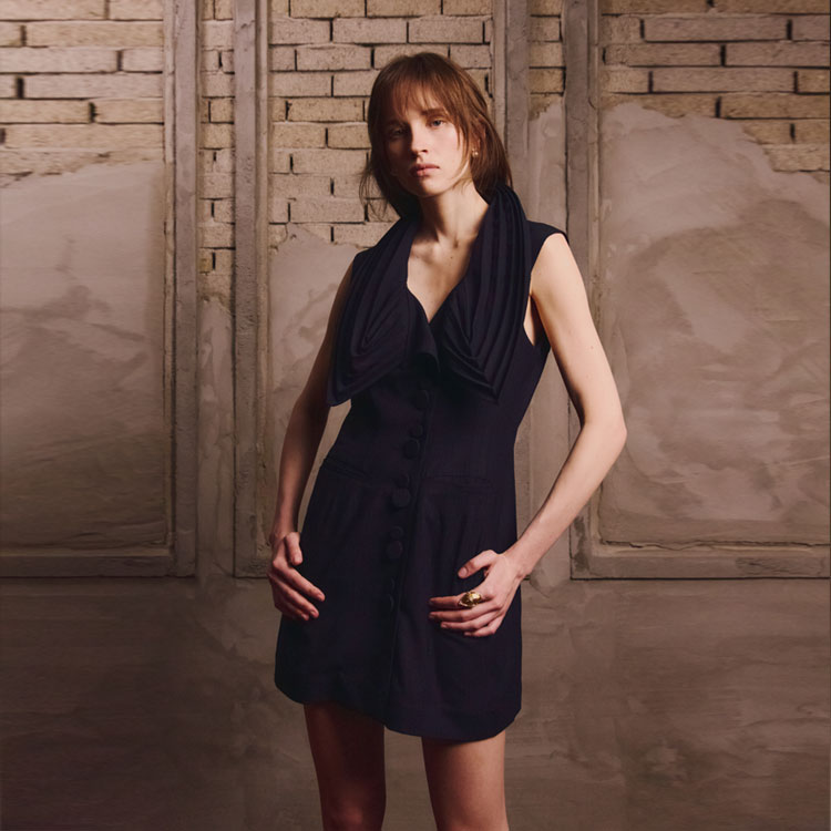 Wool Pleated Vest
