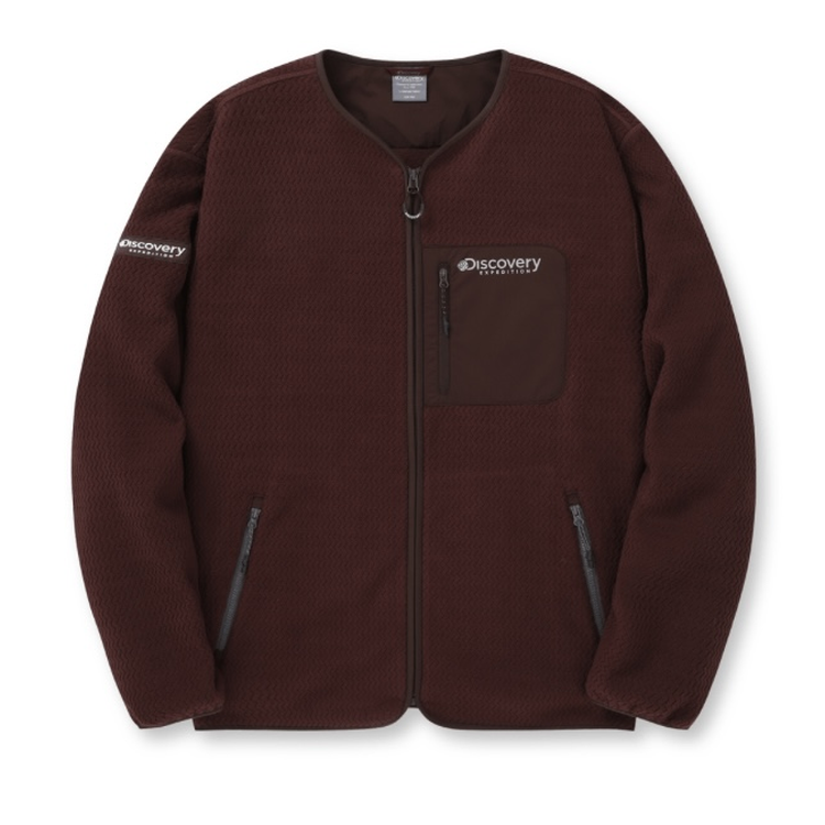 남성 자가드 플리스 자켓