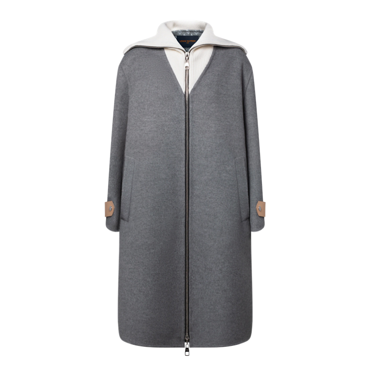 High-Neck Rib
Collar Coat