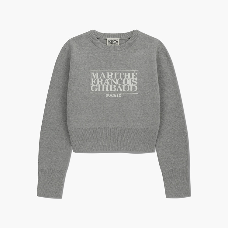 W CLASSIC LOGO 
CROP KNIT